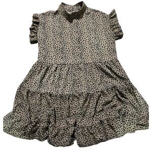 Ruffled Cheetah Print Dress